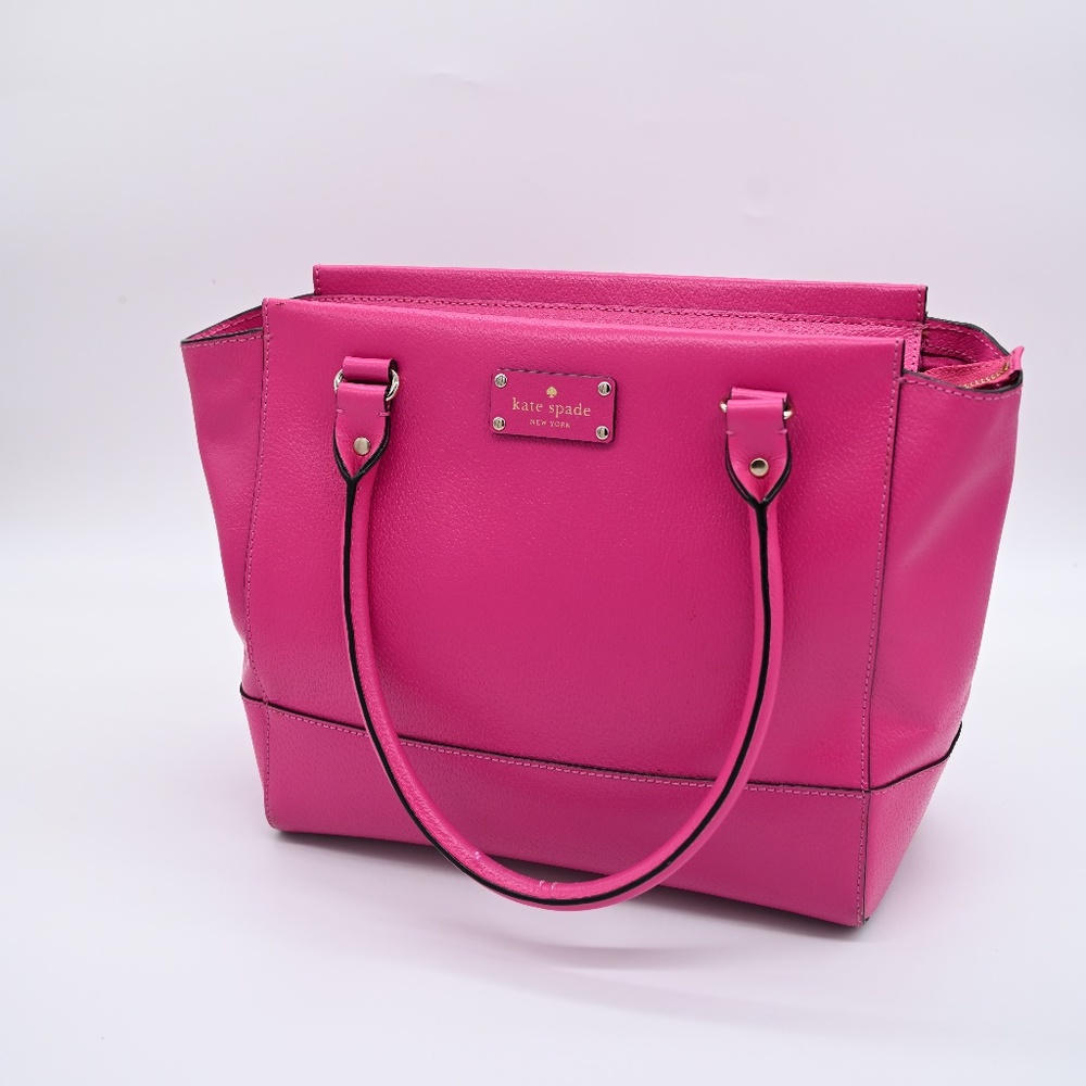 Kate Spade Hot Pink Wellesley Leather Tote bag/ purse